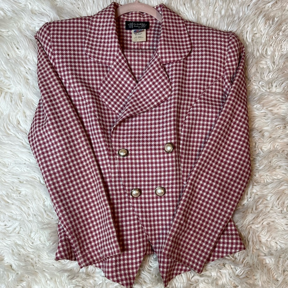 VTG La Belle Fashions Checkered 2piece Set